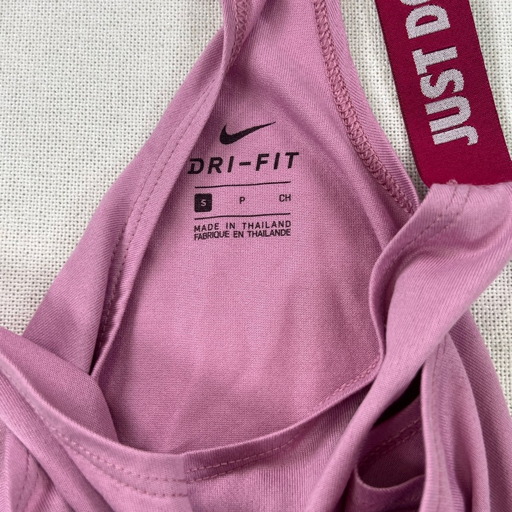 Nike Women's Pink Dri-FIT "Just Do It" Tank, Mauve size Small - Picture 3 of 4
